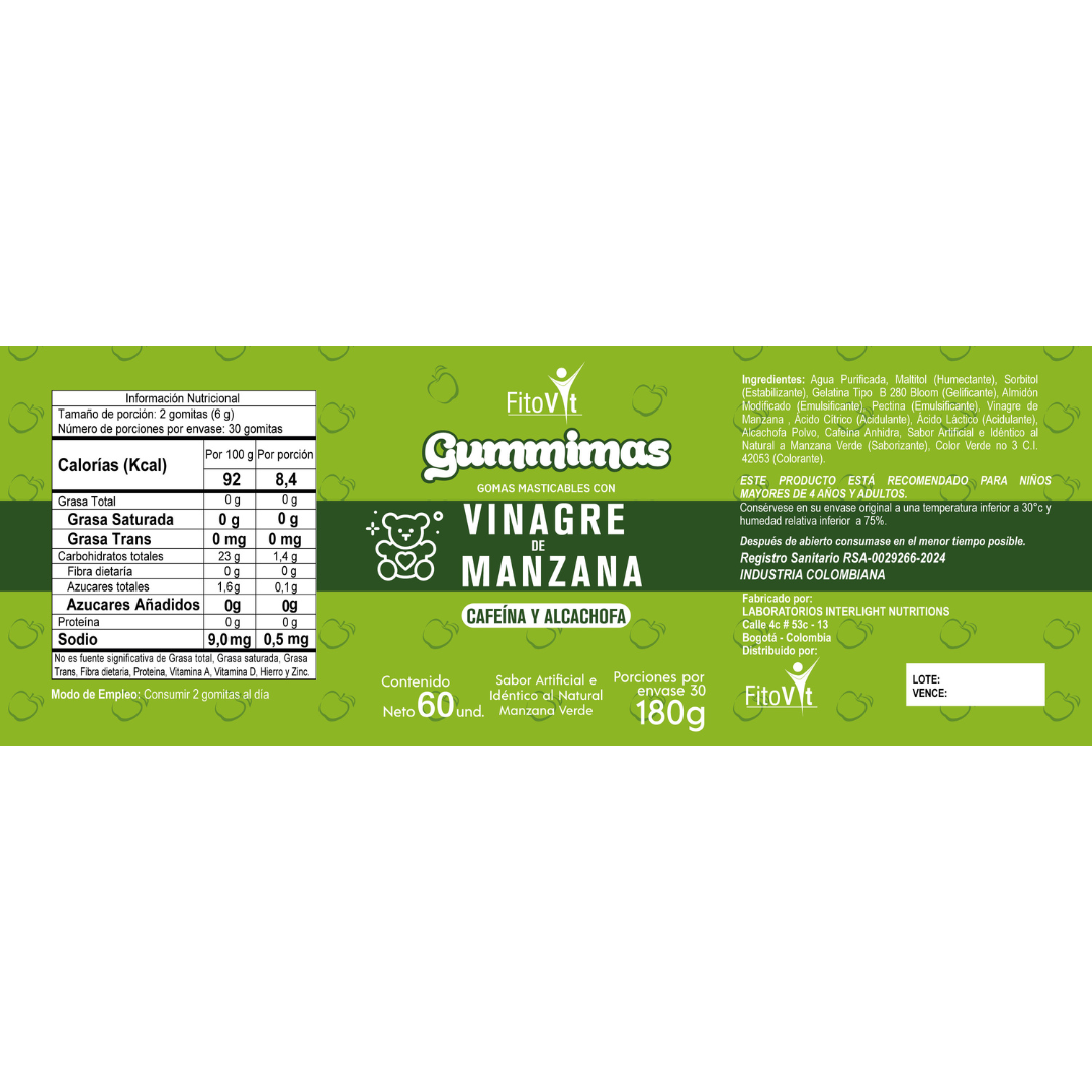 Vinagre de Manzana Gomitas x 60 Und - Inicia tu bienestar ahora