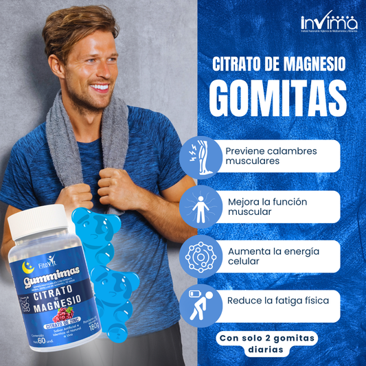 Citrato Magnesio Gomita x 60 Und - Aumenta tu energía